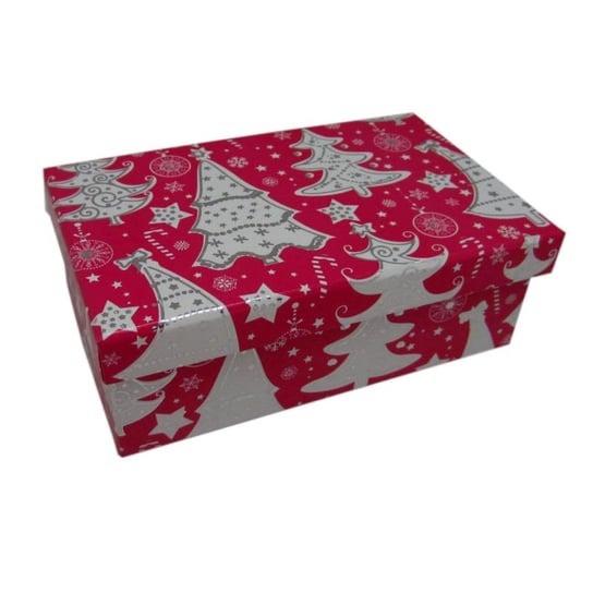 Pudełko ozdobne, choinki, różowe, 14x85x5 cm Empik