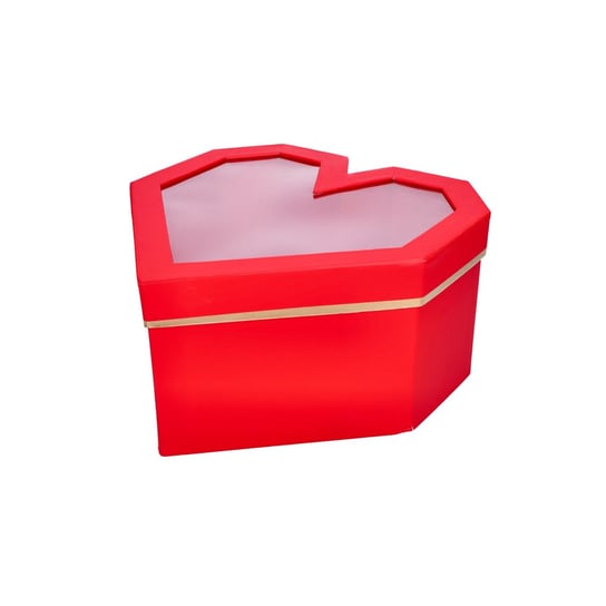 Pudełko ozdobne czerwone serce 26x25x13cm prezent ABC
