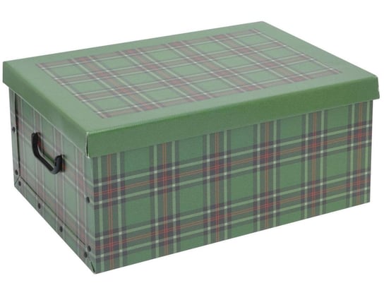 Pudełko ozdobne EMAKO Scozzese, zielone, 24x37x51 cm Inna marka