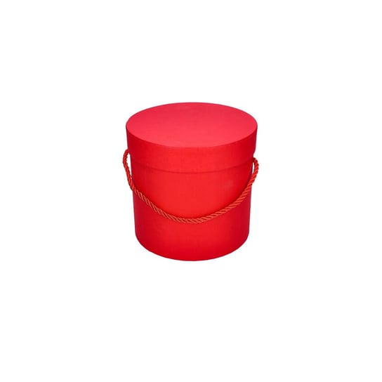 Pudełko ozdobne okrągłe czerwone 15,5x15,5x14,5cm ABC