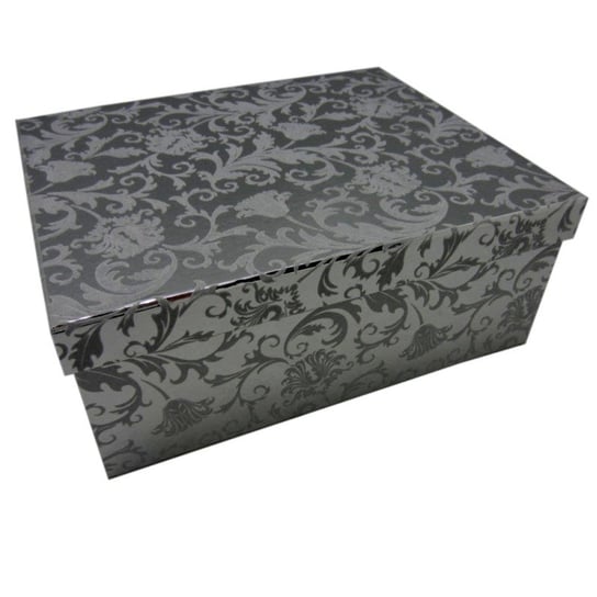Pudełko ozdobne, srebrne, 25x20x10 cm Empik