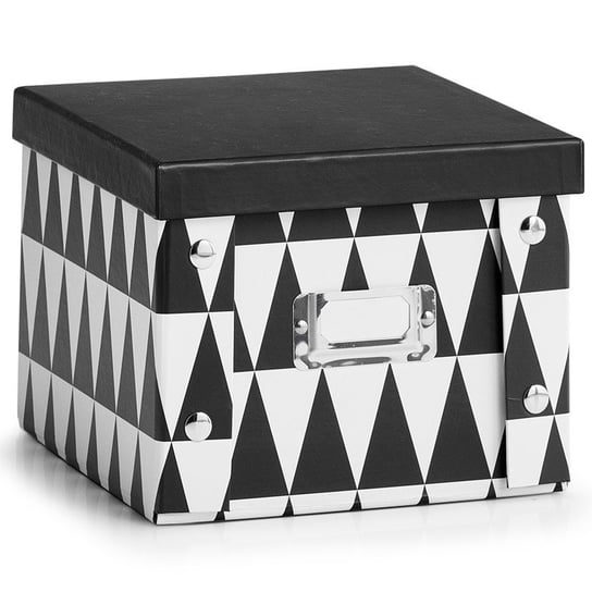 Pudełko ozdobne z kartonu, ZELLER, czarno-białe, 20,5x21,5x15 cm Zeller