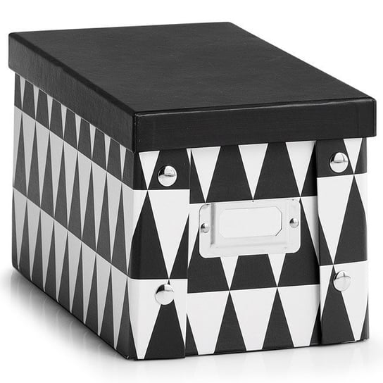 Pudełko ozdobne z kartonu, ZELLER, czarno-białe, 28x26,5x15 cm Zeller