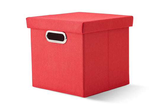 Pudełko PIC czerwony, 25x25x23, 100% poliester Konsimo
