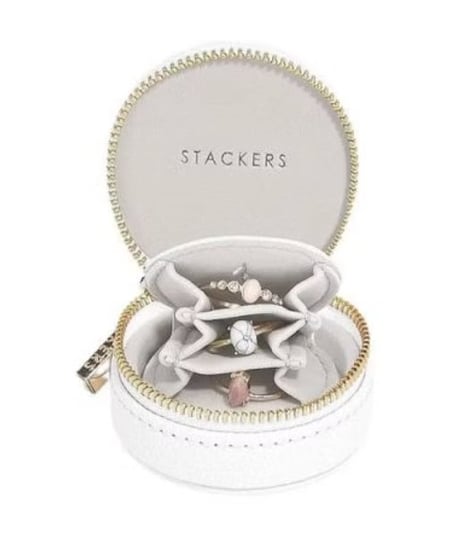 Pudełko podróżne na biżuterię (białe) Oyster Mini Stackers Stackers