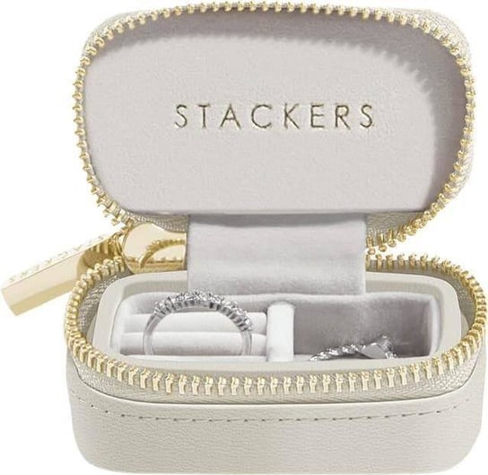 Pudełko podróżne na biżuterię Stackers Travel petite jasnobeżowe Stackers