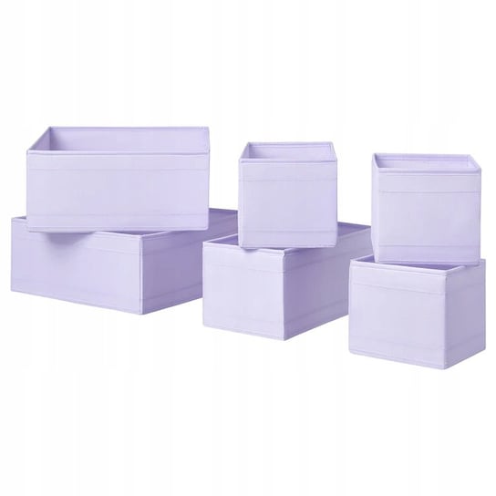 Pudełko pojemnik organizer IKEA seria SKUBB komplet 6 sztuk liliowy Ikea