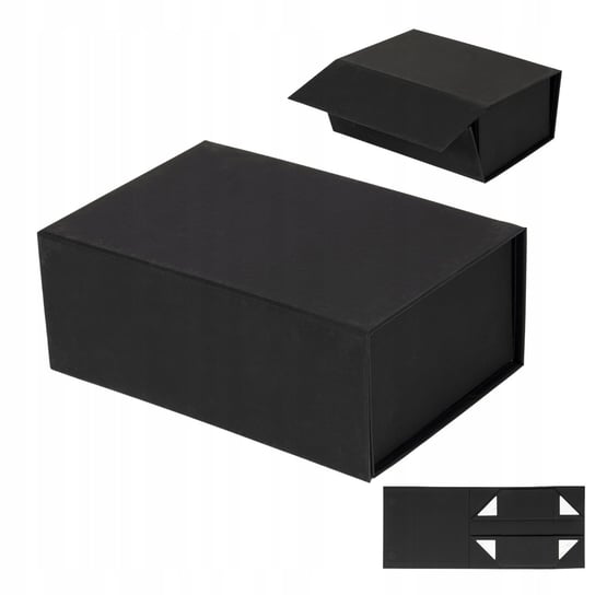 Pudełko prezentowe magnetyczne składane 21 x 14 x 8 cm EASYBOX Plus Czarny Mat Temi Trade