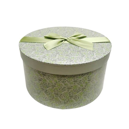Pudełko prezentowe, okrągłe, zielone L Empik