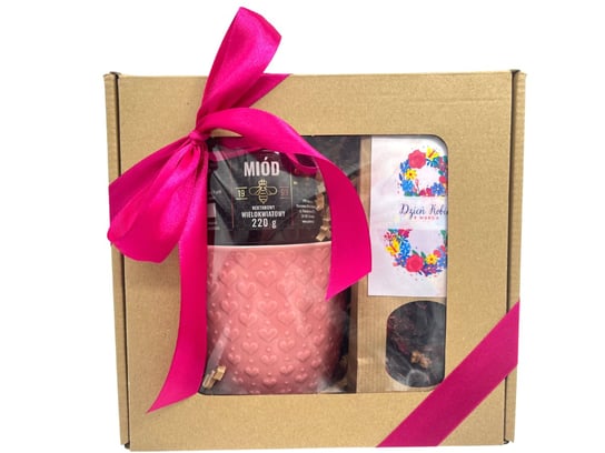 Pudełko prezentowe z różowym kubkiem Dzień Kobiet AMD Gifts