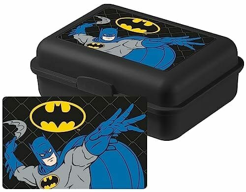 Pudełko Śniadaniowe Batman - Pudełko Na Lunch Z Logo, Pudełko Na Kanapki Z Przegródką, Czarne | United Labels Dc Comics United Labels