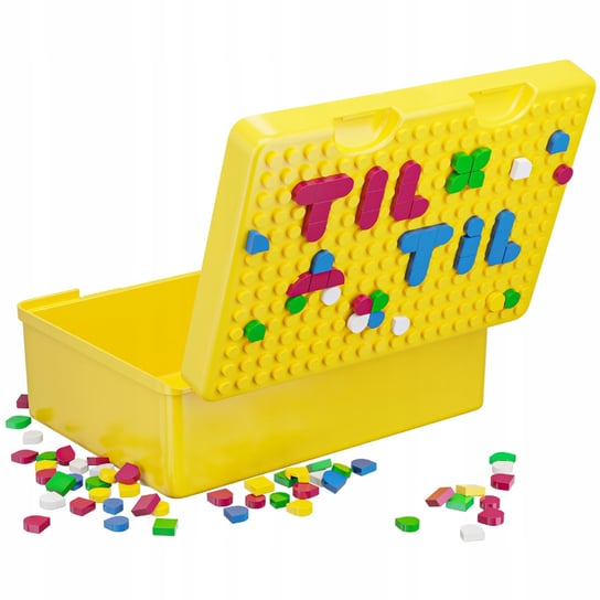 Pudełko Śniadaniowe Dla Dzieci Żółte + Klocki Wessper