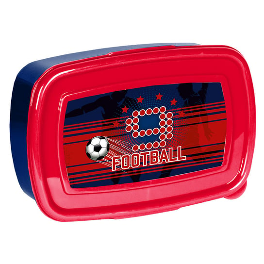 Pudełko śniadaniowe, football, granatowo-czerwone Paso