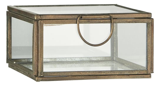 Pudełko Szklane z Pokrywą Kwadratowe Antyczne Złoto IB LAURSEN Ib Laursen