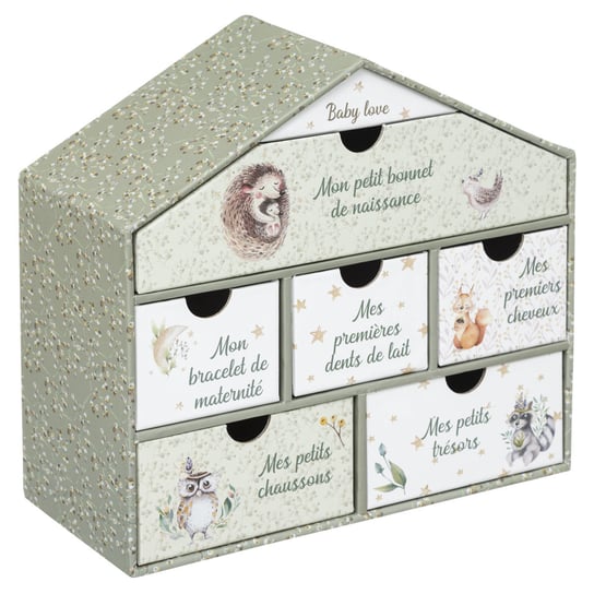 Pudełko wspomnień MEMORY BOX, domek, 20,3 x 9 x 19 cm Atmosphera for kids