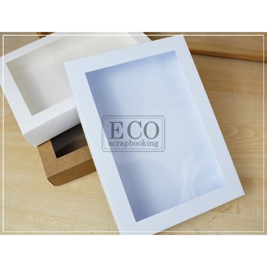 Pudełko z okienkiem Eco-Scrapbooking - BIAŁE 22x15,5x3,5 Eco-scrapbooking