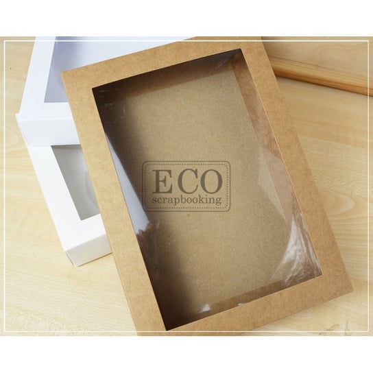 Pudełko z okienkiem Eco-Scrapbooking - KRAFT 22x15,5x3,5 Eco-scrapbooking