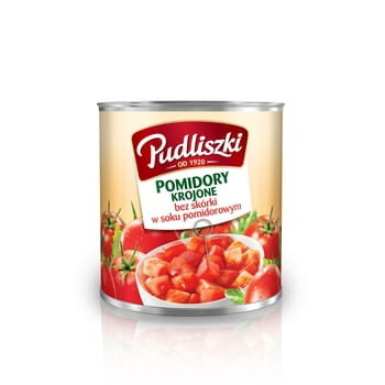 Pudliszki pomidory krojone bez skórki w soku pomidorowym 2,52kg Pudliszki