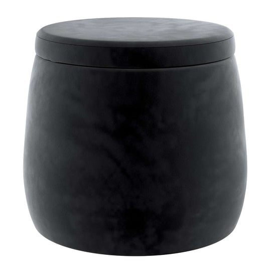 Puf Candy Jar, głęboka czerń, ø40, wys. 40 cm, Posh Velvet Yellow Tipi