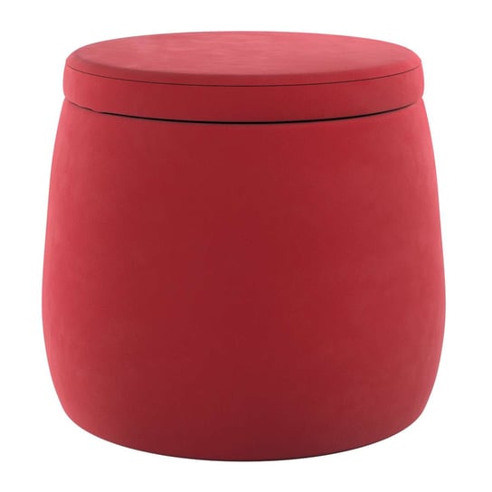 Puf Candy Jar, intensywna czerwień, ø40, wys. 40 cm, Posh Velvet Yellow Tipi