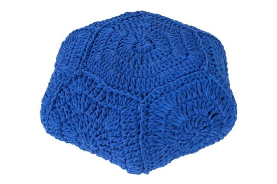 Pufa Cosy Octan knitted niebieska 70cm dziergana sztrykowana (Z37755) Invicta Interior