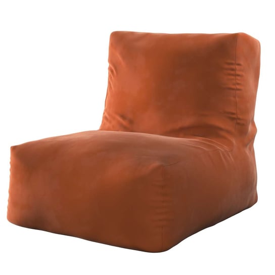 Pufa- fotel, karmelowy, 67 × 31 × 75 cm, Velvet Dekoria