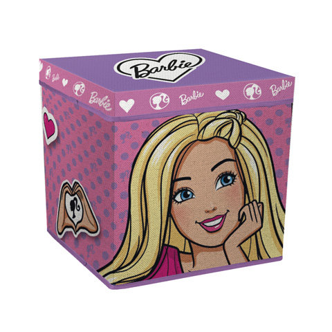 Pufa na zabawki ARDITEX Barbie, różowy, 30x30x30 cm Arditex