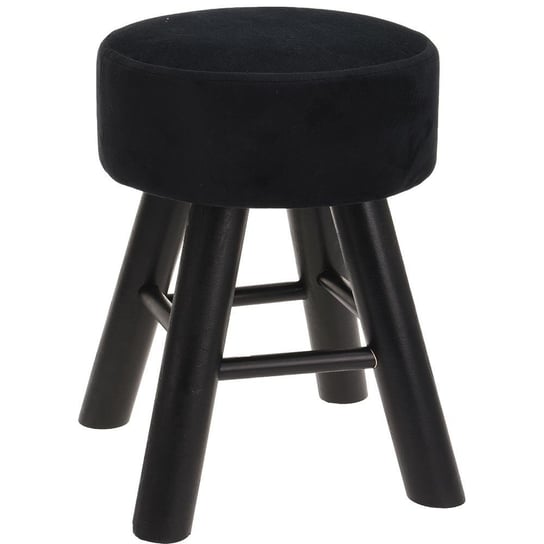 Pufa-stołek velvet QUBUSS, czarna, 28 cm QUBUSS