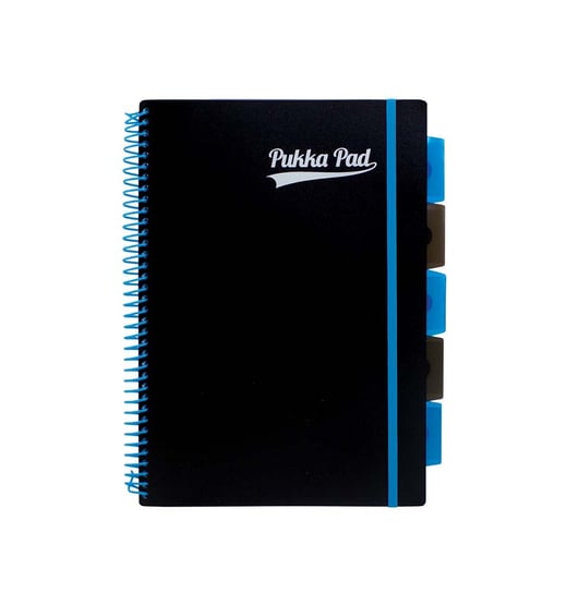 Pukka Pad, Kołozeszyt Project Book Pp, Neon Black ,B5, Kratka, niebieski Pukka Pad