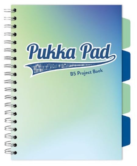 Pukka Pad, Project Book, Kołozeszyt w kratkę z przekładkami, Seafoam, B5, 100k, notatnik kolor morski Pukka Pad