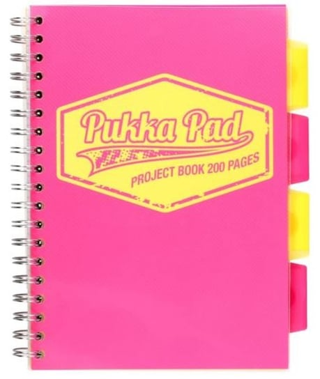 Pukka Pads, Kołozeszyt Pukka Pad B5 Project Book Neon Różowy Pukka Pad