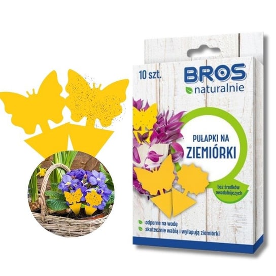 Pułapki na ziemiórki Bros naturalnie skuteczne ochrona roślin doniczkowych (10 sztuk) BROS