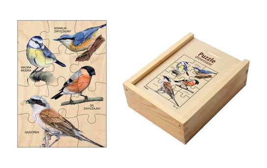 Puls-Art, puzzle, drewniane Ptaki, 12 el. Puls-Art