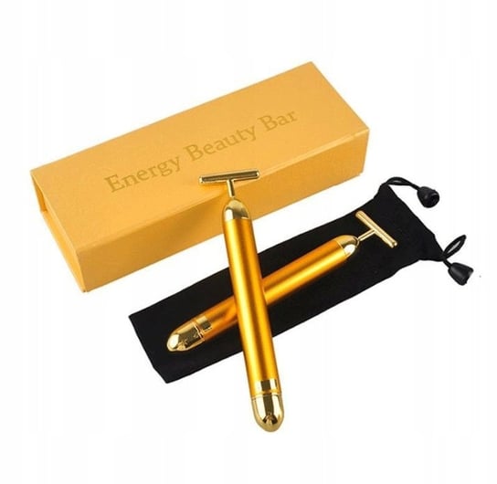Pulsacyjny Masażer Do Twarzy Gold Roller - Złoty Deni Carte