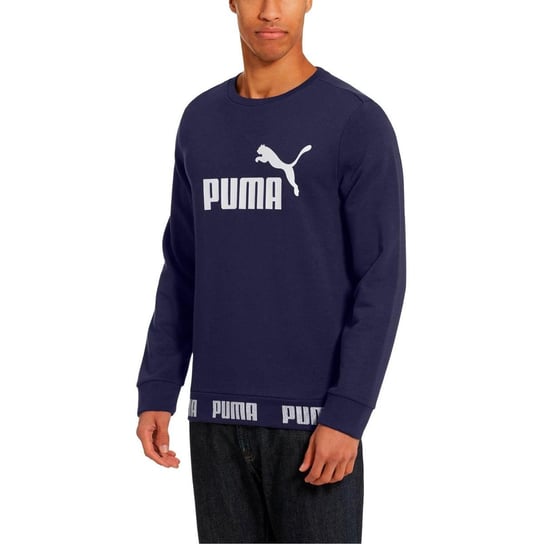 Puma, Bluza sportowa męska, Amplified Crew Tr 85473606, granatowy, rozmiar L Puma