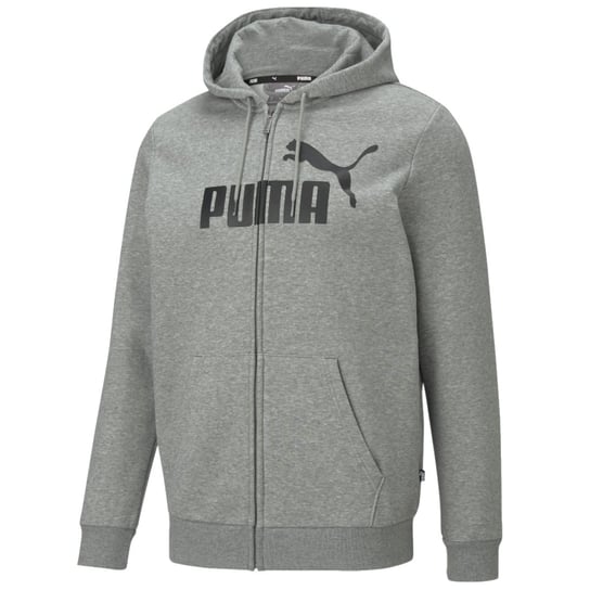 Puma, Bluza sportowa męska, Essentials Big Logo Full-Zip Hoodie 586698-03, szara, rozmiar L Puma