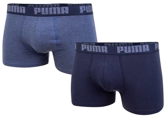 PUMA  BOKSERKI MĘSKIE FASHION BOXER NAVY/BLUE 2 PAK 906823 36 - Rozmiar: L Puma