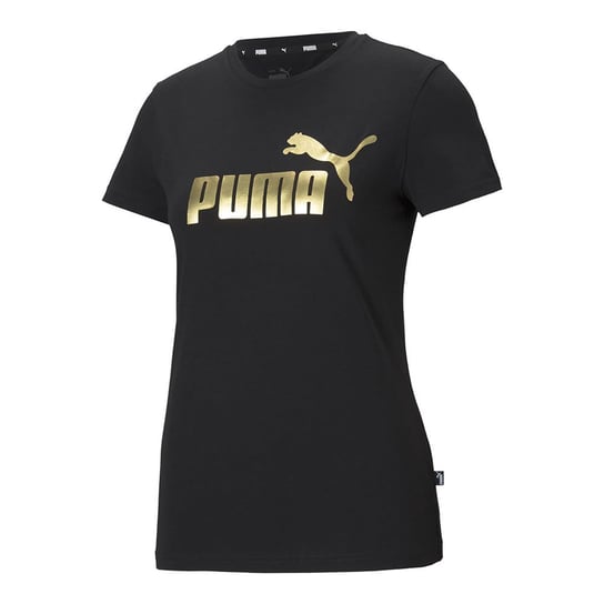 Puma, ESS+ Metallic Logo Tee, czarna (58689001), rozmiar S Puma