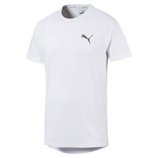 Puma, Koszulka męska, Evostripe Tee 58008402, biały, rozmiar L Puma