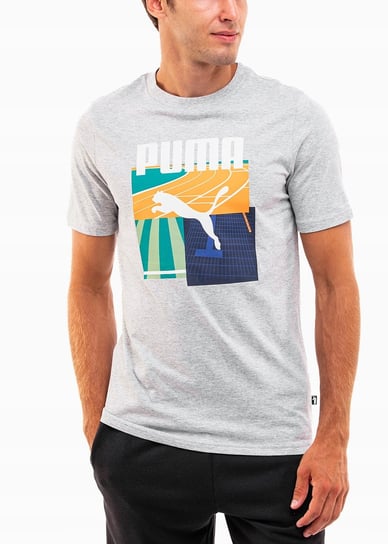 PUMA koszulka męska sportowa t-shirt bluzka krótki rękaw logo roz. M Puma