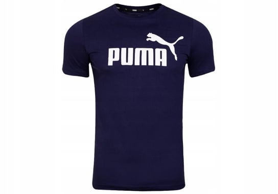 Puma Koszulka Męska T-Shirt Ess Logo Tee Navy 586666 06 L Puma