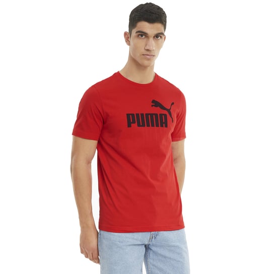 Puma Koszulka Męska T-Shirt Ess Logo Tee Red 586666 11 M Puma