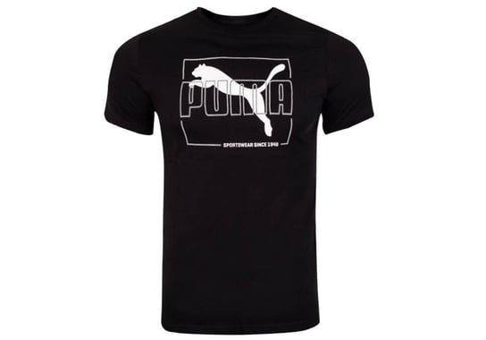 Puma Koszulka Męska T-Shirt Flock Tee Black 587770 01 M Puma