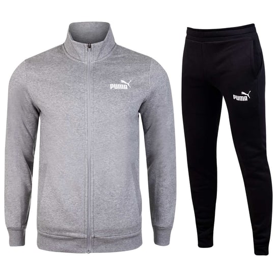 Puma Męski Dres Kompletny Ocieplany Clean Sweat Suit Gray/Black 585841 03 Xl Puma