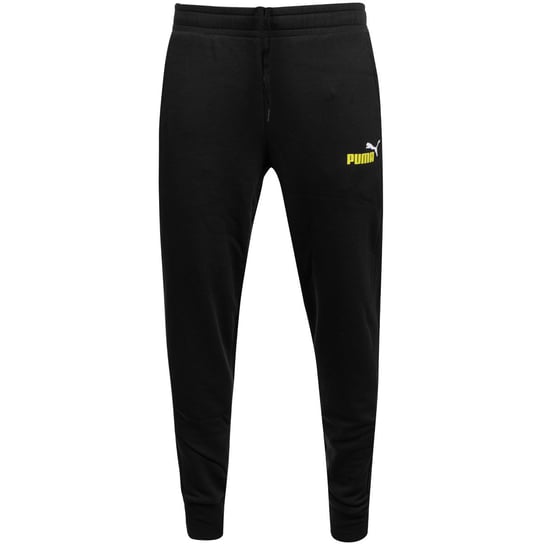 PUMA SPODNIE DRESOWE MĘSKIE BAWEŁNIANE ESS+ 2 COL LOGO PANTS CZARNE r.M Puma