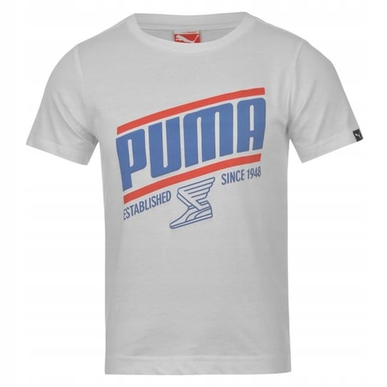 PUMA t-shirt biała bluzka koszulka dziecięca 128 Puma