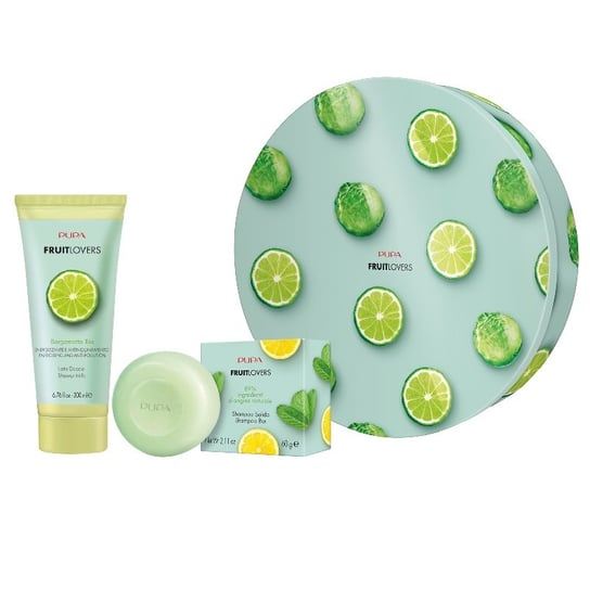 Pupa Milano, Fruit Lovers Bergamot zestaw prezentowy żel pod prysznic 200ml + szampon  w kostce 60g Pupa Milano