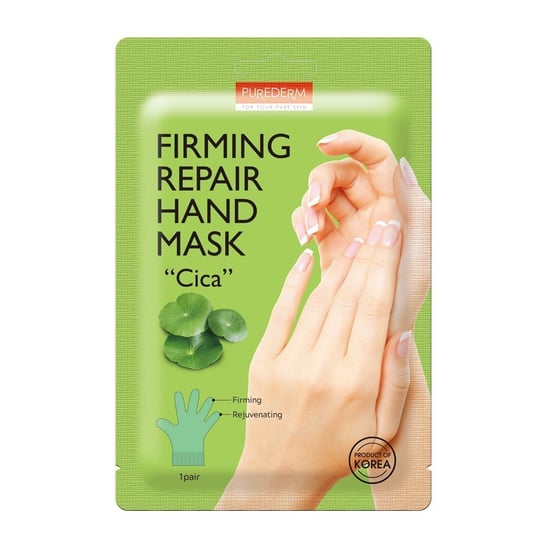 Purederm, Firming Repair Hand Mask “Cica” ujędrniająco-regenerująca maseczka do dłoni z wąkrotką azjatycką 1 para Purederm