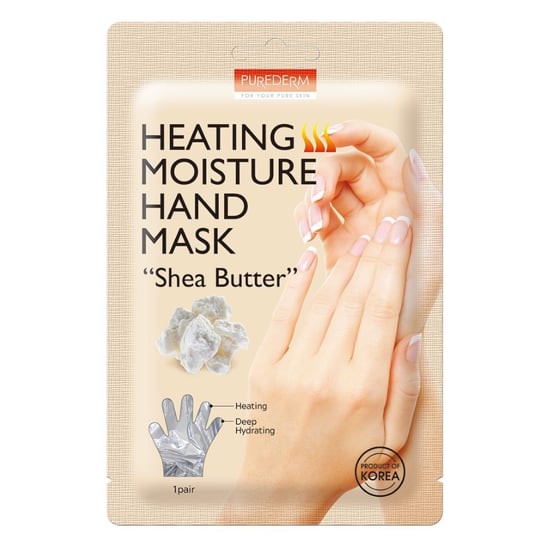 Purederm, Heating Moisture Hand Mask “Shea Butter” rozgrzewająco-nawilżająca maseczka do dłoni z masłem shea 1 para Purederm