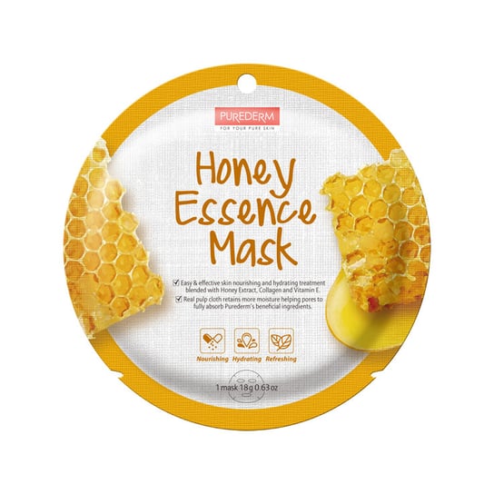 Purederm, Honey Essence Mask maseczka w płacie Miód 18g Purederm